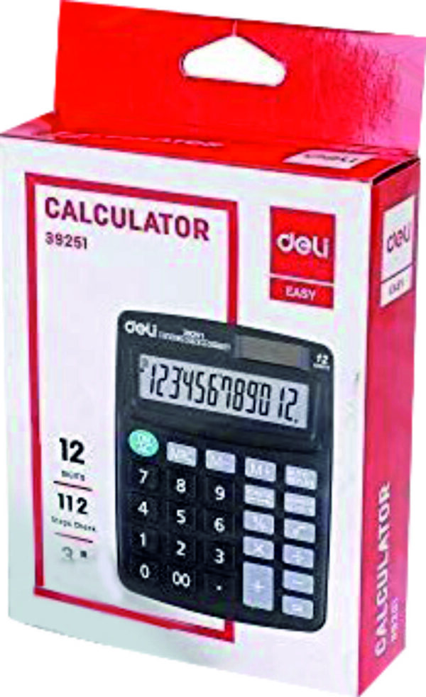 Deli W39251 Chk Palm Calculator box