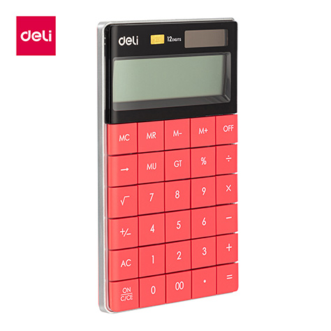 DELI W1589 MODERN Red Calculator