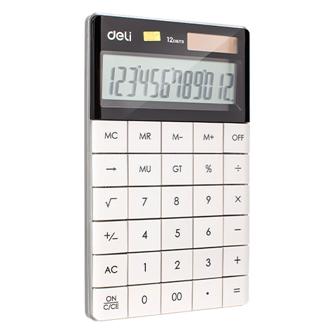 Deli W1589 Modern White Calculator